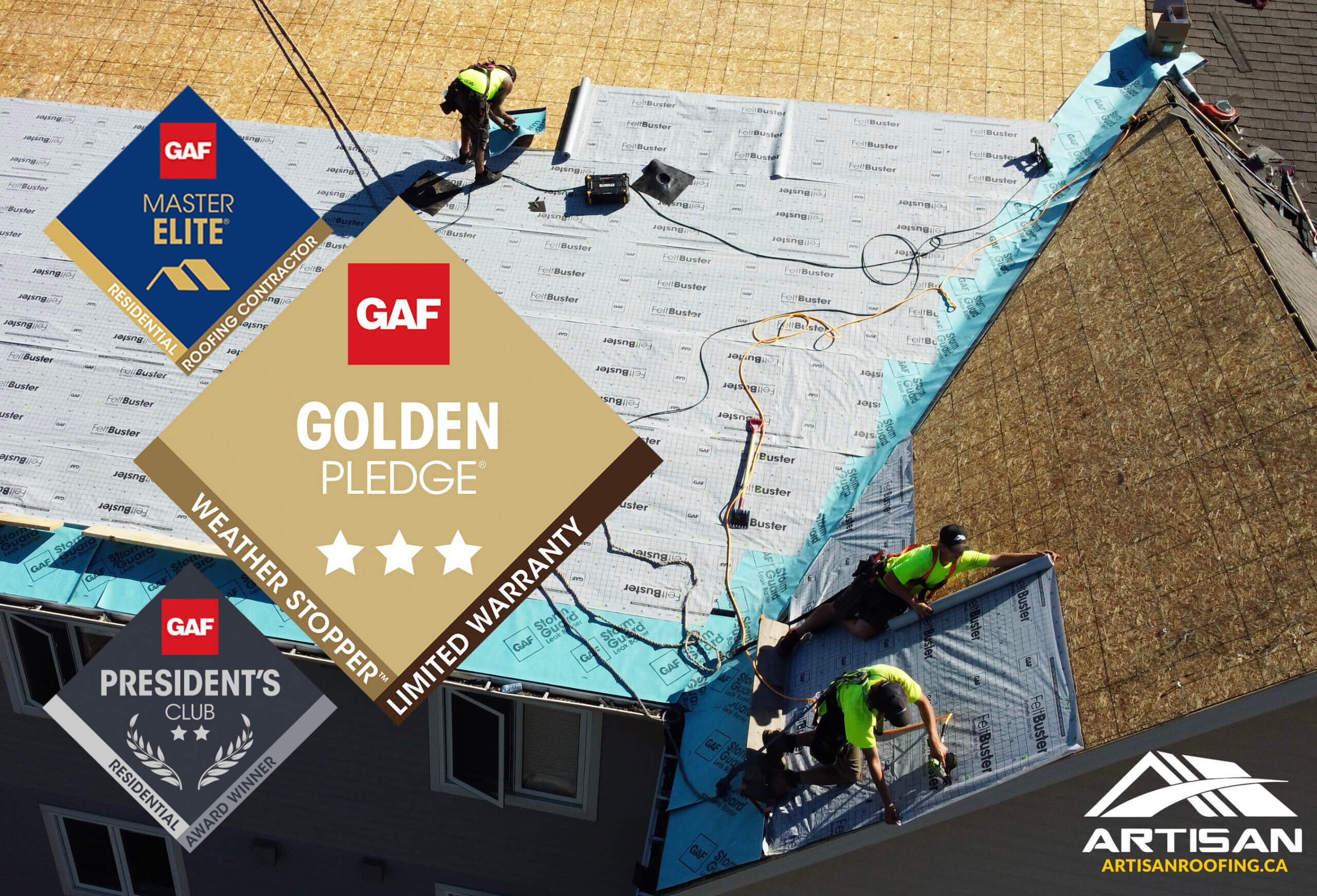 Featured image for “Discover the unparalleled protection of GAF Golden Pledge Warranty offered by Artisan.”